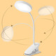 Gaijiang clip-on LED desk lamp, rechargeable, learning, cute small desk lamp for children, college students dormitory, bedroom bed, 48000, rechargeable and plug-in, only three levels of dimming