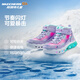 Skechers斯凯奇儿童秋冬保暖运动鞋舒适闪灯休闲棉靴302677L 677L薰衣草色/多彩色/LVMT 32