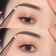 Kazilan eyebrow pencil is easy to waterproof and sweat-proof, long-lasting color, not easy to fade and not easy to smudge, natural female knife-cut style for beginners, long-lasting 02 dark brown, dark hair