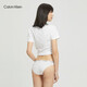 
Calvin Klein underwear women's loop jacquard waist ck comfortable cotton breathable sexy bikini briefs women D1618D 100-Moonlight white 1 strip XS