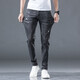 Keidenlion (Keidenlion) [188 paires] Jeans masculin 2023 Spring New Men's Business Fashion Fashion Slim Elastic Tableau 719 Gray 28