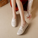 Kanglibi genuine leather soft sole mother shoes single shoes middle-aged and old comfortable and not tired leather shoes middle-aged and old young and non-slip women's shoes spring and autumn style 677 hole style beige soft sole soft surface very comfortable 39