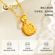 CHINA GOLD Gold Necklace Women's Pure Gold Wound Sugar Cube Pendant Birthday Gift for Girlfriend and Wife Pure Gold Sugar Cube Pendant About 2.0g*With Silver Chain*Round Buckle