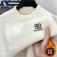 Kangaroo (Daishu) Integrierter Samt Halbschildkragenpullover -Pullover für Männer plus samtig verdickte Chenille -Strick -Basishemd für Winter Thermal Unterwäsche 9859 Schwarz 180/2xl