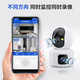 Hewiman Surveillance Camera Home Wireless WiFi High Definition Indoor 4G Network-freie lebenslange verkehrsfreie Mobiltelefone Remote-Monitor 360 Grad ohne tote Winkel mit Nachtsicht Panoramic Dialogue Dual Objektiv [4G-Version] Ausschalten der Akkulaufzeit + No-Wiederaufnahme erforderlich 15-Tage-Loop-Aufzeichnung erforderlich