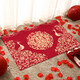 YONCHAG wedding floor mat home entry festive door mat bedroom wedding room door decorative foot mat red happy word foot mat Double Happiness H09 80*120 cm