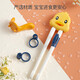Baoshi Children's Chopstick Training Chopsticks 2-3-6 Years Old Learning Chopsticks forks and Spoon Set Baby Practice Chopsticks and Spoon Tableware Set 3-piece Yellow Chicken Three-piece [Two-use for Rings and Tiger's Mouth]
