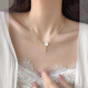 Farcoko Camellia Necklace Women's New High-end Light Luxury Niche Clavicle Chain Birthday Chinese Valentine's Day Gift for Girlfriend and Wife Camellia Necklace Fast Delivery in the City