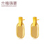 
Liufu Jewelry Light and Shadow Gold Series Foot Gold Geometric Square Ring Gold Earrings Earrings Priced G07TBGE0002 6.60g (including labor cost 1049 yuan) with silicone ear plug