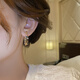 Fat Donglai same style 18k rose gold mother-of-pearl earrings gold tassel women light luxury 2024 18k yellow l gold tassel earrings