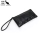 Cool Kangaroo [Sheepskin Women's Bag] New genuine leather clutch bag One-shoulder fashion pu women's bag coin wallet hand size