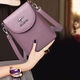 Coole Känguru-Marke Frauenbeutel echte Leder Textur Mini Handy-Tasche Frauen 2025 Neue One-Shoulder Crossbody Wechseln Sie das Schlüssel-Taschengefühl der Schlüssel [9017] Schwarz