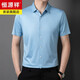 Hengyuanxiang Mulberry Silk Camisa de manga corta Manija Hielo de alta gama Hielo Hele de Seda de Seda Plaid No-Irro Tina de verano Fina de verano 9731 Azul L 170