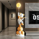 Jizhao Internet celebrity violent bear persimmon persimmon Ruyi large TV cabinet next to the living room floor-standing ornaments large Bluetooth audio practical orange persimmon persimmon Ruyi bear moon lamp style 150CM