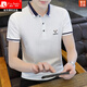 皮尔卡丹（pierre cardin）夏季潮流翻领男装体恤POLO 衫商务休闲纯·棉有带领子短袖男T恤衣 粉色 QY673 L
