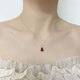 Shengli 18K gold gourd pendant color gold rose gold gold pendant red agate clavicle chain set chain women's gift au750 18K gold rose gold (with 18K gold necklace) large gourd