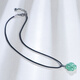 Istone green aventurine lucky four-leaf clover pendant crystal necklace new Chinese style birthday gift for girlfriend