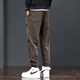 
Zhenweis casual pants men's spring and autumn new trendy brand work clothes loose harem pants ties legs sports long pants men 689 camel plus velvet + 689 dark gray plus velvet 3XL