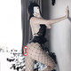 Wen Shiou sexy Pyjamas Frauen extrem verführerische schwarze Strümpfe sexy Unterwäsche Paare aufregende Anzug High-End-Flirtung Unterwäsche 9913 grau sexy hohle einteilige Netzanzug