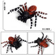 Simuliertes Gummi-Spinnen Neue Halloween Streichspielzeug simulierte Spinnengiftspinnen-Spinneninsekten-Tiermodell Kinderspielzeug Plastik Ornamente Geschenk Ox-683 Brasilianer Blue Bird-Catch-Spinne [0,017 kg]