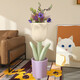 First sight of Nordic tulip floor-standing ornament vase in the living room next to the TV cabinet Internet celebrity small fresh opening gift flower pot Tulip floor-standing storage vase