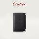 Cartier Must Series Credit Card Business Card Holder Calfskin Double C Logo Card Holder Black, Stainless Steel Decoration