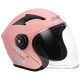 Nuoman3c zertifizierter Elektroauto-Helm für Männer und Frauen Motorradbatterie-Auto Halbhelm warmes Anti-Fog-Motorrad-Motorrad-Sicherheitshelm 3C Zertifiziert [701 Pink] Vier Seasons Model