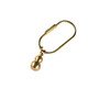 Handmade brass keychain creative retro brass simple car keychain large capacity ring buckle without customization pendant round style without engraving