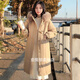 韦戒反季羽绒服女长款清仓2024新款羽绒棉服中冬季时尚韩版加厚过膝洋 米白色 (9922#毛领颜色联系客服) S  建议85-105斤