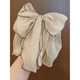 Mrs win 2025 new high-end oversized bow ponytail clip headdress hair clip female back head internet celebrity spring clip hair card apricot color A03-104