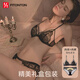 FitonTon sexy underwear women's Christmas gift to girlfriend without wire bra pure lust lace bra small breast push-up underwear set