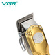 VGR693 Hair Salon Professionelle elektrische Fader-Fader-Digitalanzeige Elektrische Haarschneider IPX7 Ganzkörperwaschung Elektrische Presse V-693 Silber