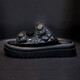 Guqian Sandals for Women 2025 Summer Wear Spea de playa de suela gruesa de alta gama para mujeres Velcro Sandalias de un botón para mujeres 6628 metros blancos 37 (235 mm)