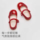 DAVE&BELLA Girls New Year Princess Shoes Children's Red Leather Shoes Children's Performance Shoes Spring New Baby Girls Shoes Red Spot Size 21