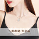 DL 1998 Fat Donglai same style new platinum pendant PT999 necklace for women summer four-leaf clover light luxury white l gold clavicle chain birthday PT950 lucky four-leaf clover necklace