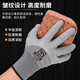 Arrugas de látex Trabajo Desgaste Resistente RESISTENTE Impermeable impermeable transpirable sin deslizamiento Sitio de trabajo de trabajo de goma de goma Guantes de protección [12 piezas] Arrugas grises de hilo gris medias