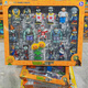 FCC-Pflanze gegen Zombie-Spielzeuge Voller Set Egyptian Zombie Doctor Triple Pea Pod Shooter 686-114 Fire Dragon Gras + Gemüsefragen [Schulbeutelstil]