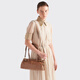 PRADA/Prada gift women's Prada Bonnie medium calf leather portable shoulder bag bean paste color