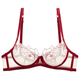 Xuan Sifu Victoria Brand Underwear Feminine Lace Bra Set Red Zodiac Year Dragon Year Transparent Big Breast Makes Smaller Red Line Skin Base Set 80B/36B