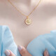 Chiba Jewelry 18K Gold Shell New Pendant Aurora Mirror Fashionable Versatile Neck Jewelry as a Birthday Gift for Your Girlfriend Yellow 18K Gold Shell Pendant
