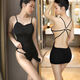 Chen Liji jk suit SM thong sexy pajamas ice silk thin backless skirt suit hip skirt fully transparent hanging pink