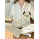 Huilie Pacha dog pajamas for women in spring and autumn ice silk long sleeve cardigan trousers new summer cool cute home clothing set Ice silk #B693 M[80-100Jin[Jin equals 0.5 kg]] All size