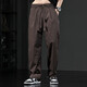 Houtan American hochwertige, gelegentliche Hose für Männer loser Sommer dünne Eisseide für Männer gegen kräftige, seidige Tupplungshosen für Männer braune Farbe l (125-145jin [Jin gleich 0,5 kg])