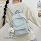 Weinarden Campus Small Fresh School Bag Junior High School Female Large Capacity High School College Student Backpack Travel Lightweight Small Backpack Blue Mini Small (Free Pendant)