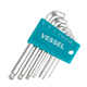VESSEL Weiwei ball head short elbow hexagonal wrench ball head hexagonal key wrench 7-pack 8207BP-S short elbow (standard length) 7-pack