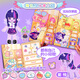 Dituke Little Pony Little Book Girl, Magic Academy, Biqi Ziyue Princess, Mechanical Pocket Bag, Dy Toy, Magic Academy + Student Certificate + 6 Badges