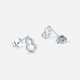 ZLF (ZLF) PT950 platinum earrings for women, simple and exquisite Fulu hollow gourd earrings for girlfriend, one pair - 1.75g
