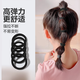 Continuous strong pull, high elasticity and durability, seamless ins ponytail rubber band for hair, simple hair tie, black 20 pcs