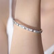 Yuan Shengfu's new PT950 fashionable checkered platinum bracelet, genuine and versatile platinum bracelet, concubine bracelet, 12.20g/inner diameter 58mm