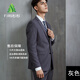 Shanshan British suit men's suit slim small suit business professional formal attire accompanying groom wedding dress casual suit black double button suit + trousers L recommended 125Jin Jin equal to within 0.5 kg